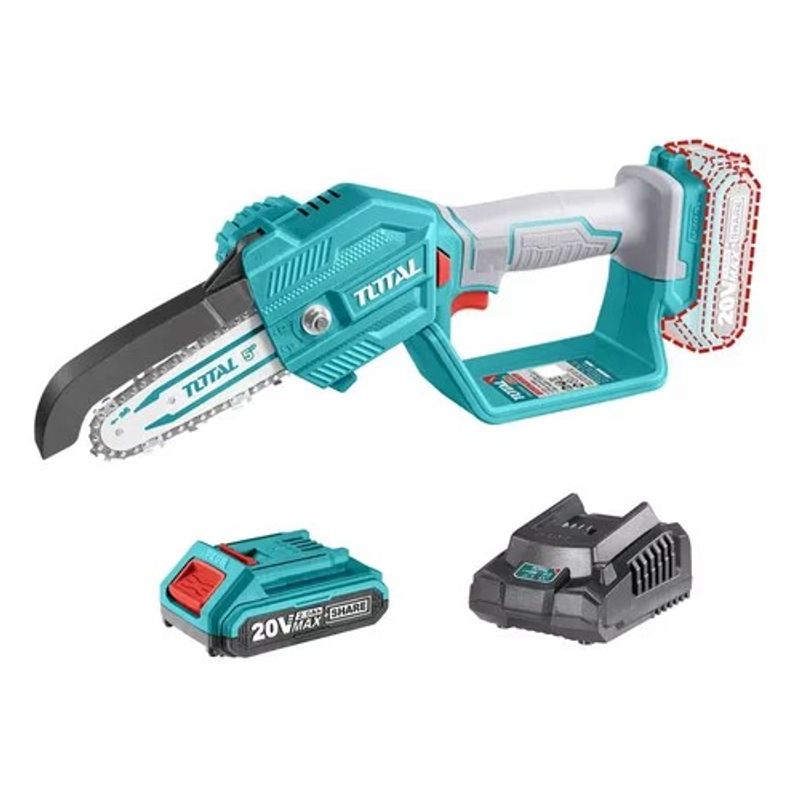 TOTAL TOOLS - Motosierra 20v 130mm Bat+ Cargador Total Tgsli2058