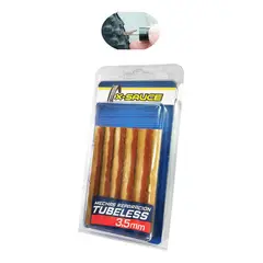 GENERICO - Kit 10 Mechas Medianas 3.5mm Reparación Neumáticos Tubeless Rojo