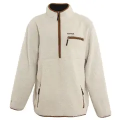 NIXON - Poleron Men Sherpa Half Zip Beige Brown - Beige