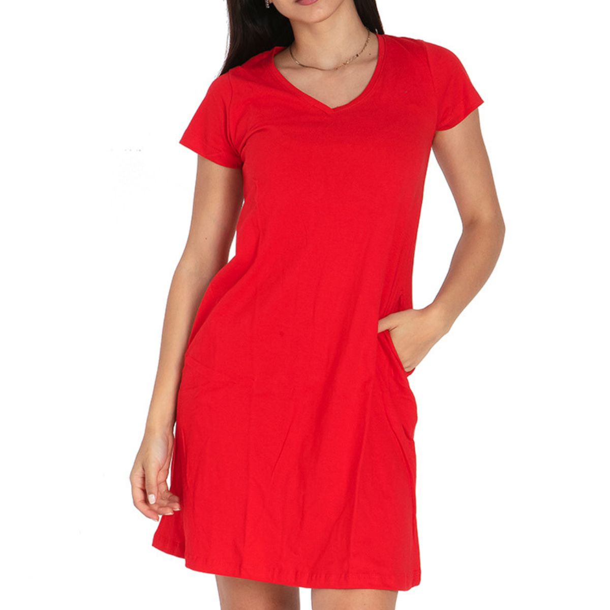 GENERICO - Vestido corto mujer Chelsea Market Rojo Lolita