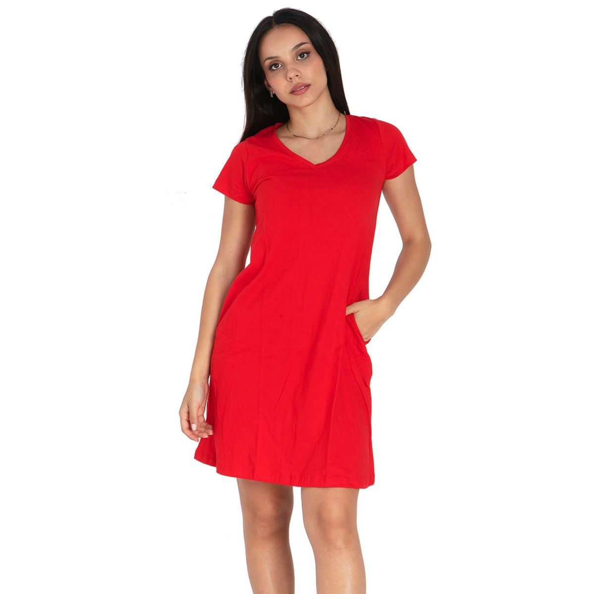 GENERICO - Vestido corto mujer Chelsea Market Rojo Lolita