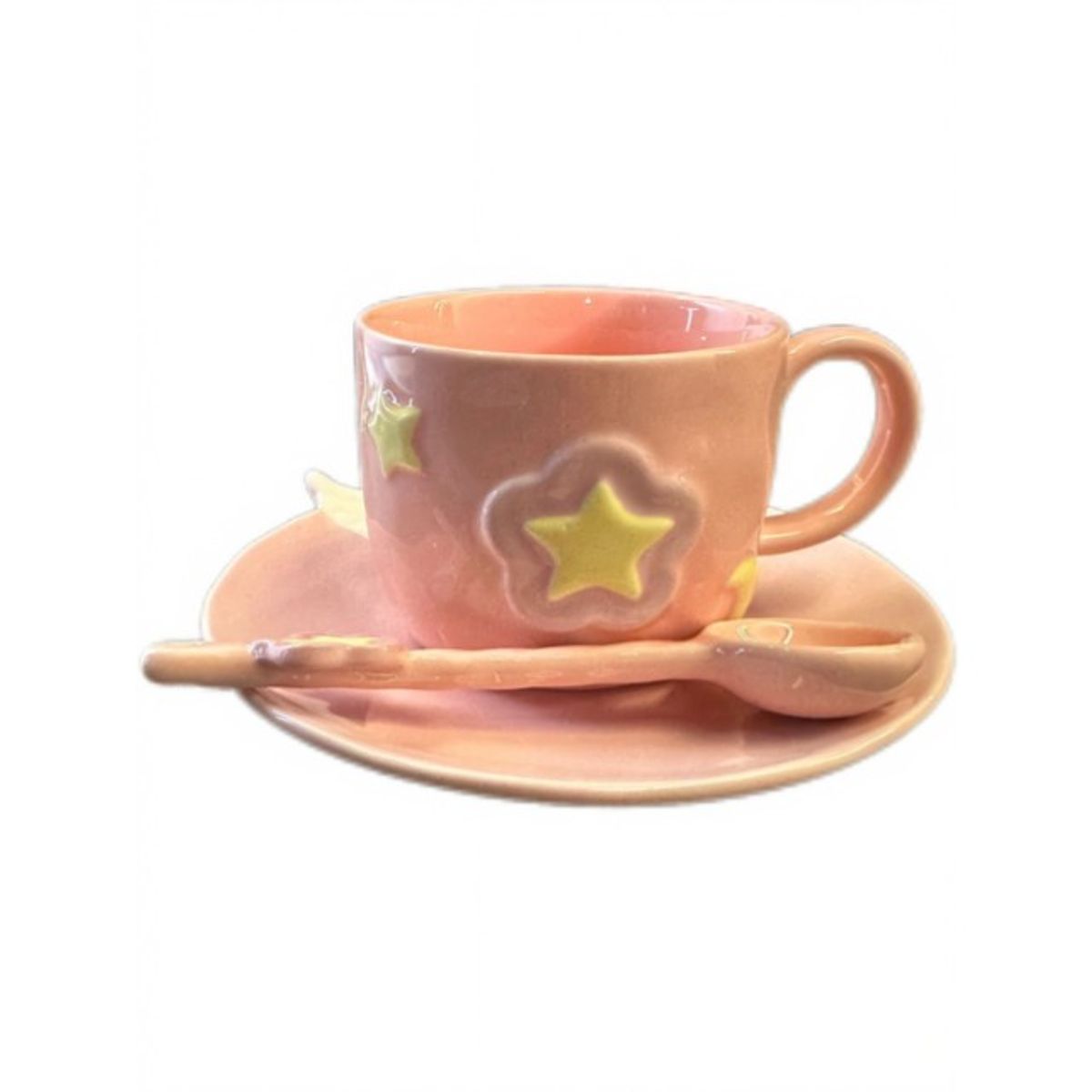 TODOK - Taza de Café de Cerámica Rosa con Diseño de Sakura T-00041-1