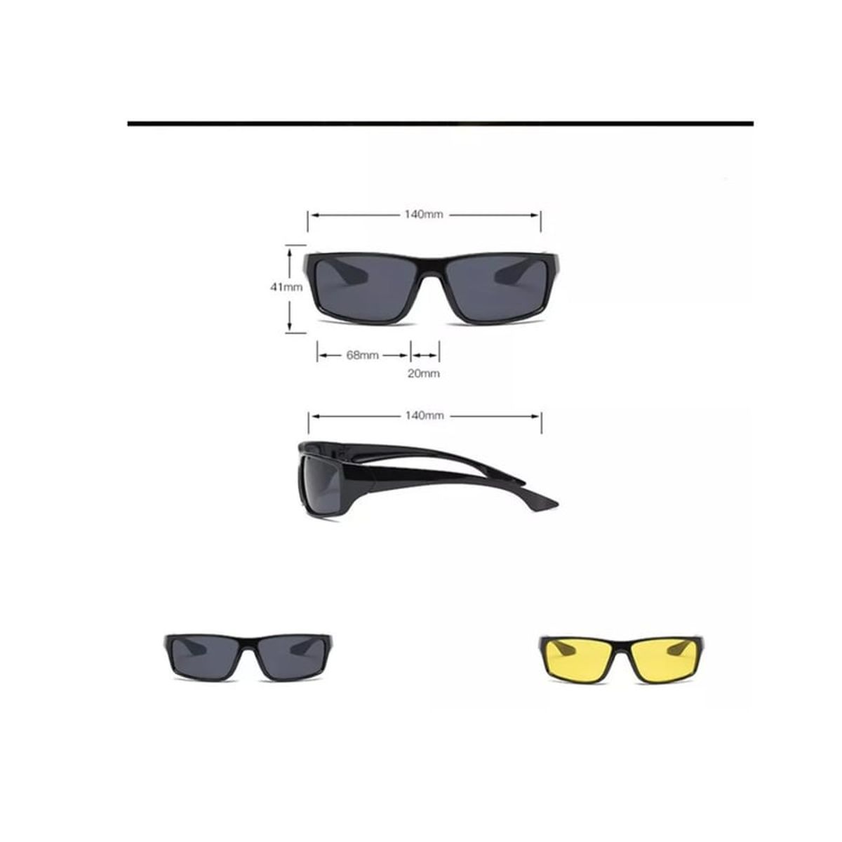GENERICO - Lentes De Conduccion Gafas Hd Para Manejar Uv400 Amarillo