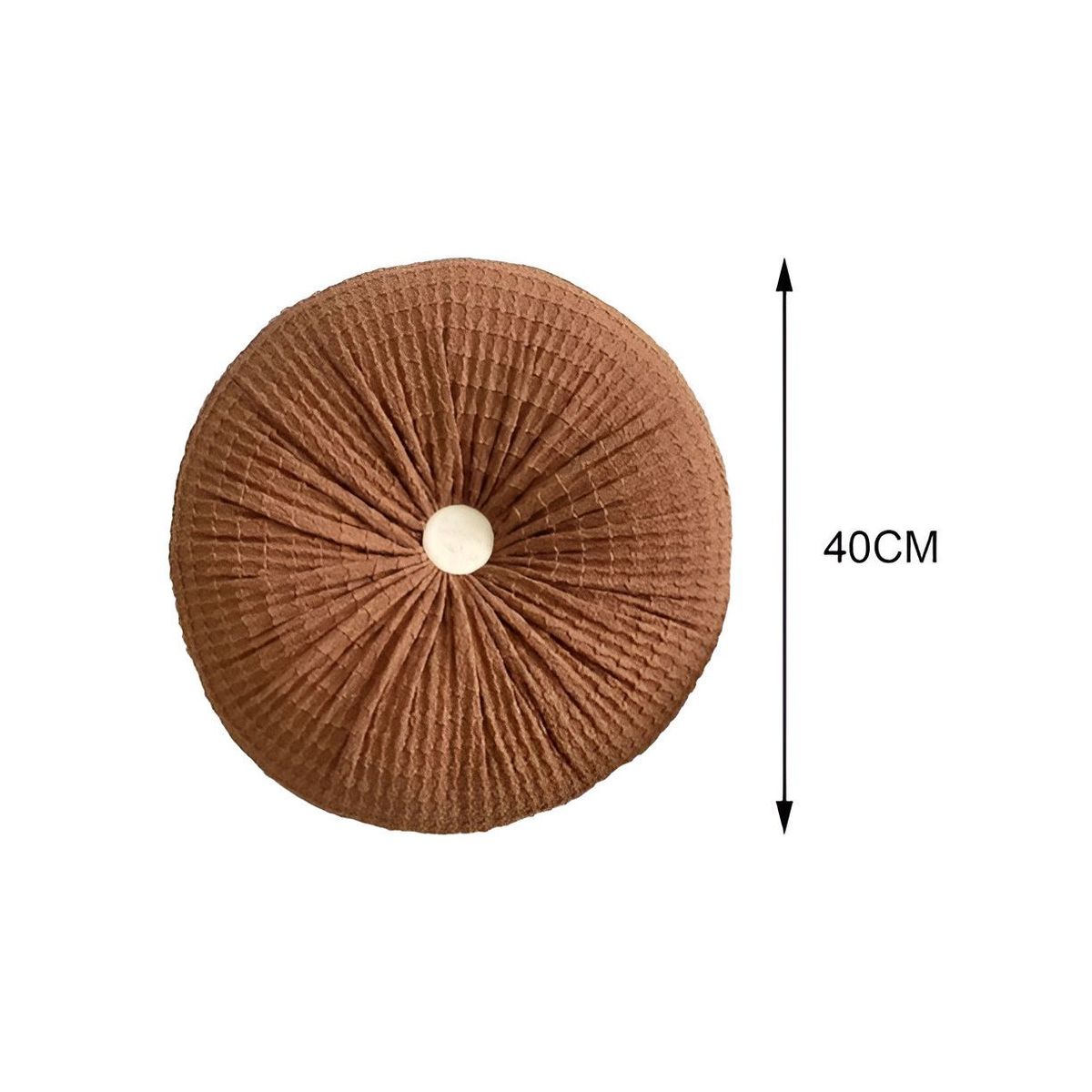 GENERICO - SET DE 4 COJINES DISEÑO BOTON COLOR CAFÉ.