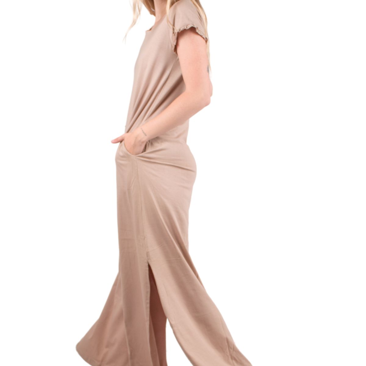CHELSEA MARKET - Vestido largo mujer Chelsea Market Beige Freesia