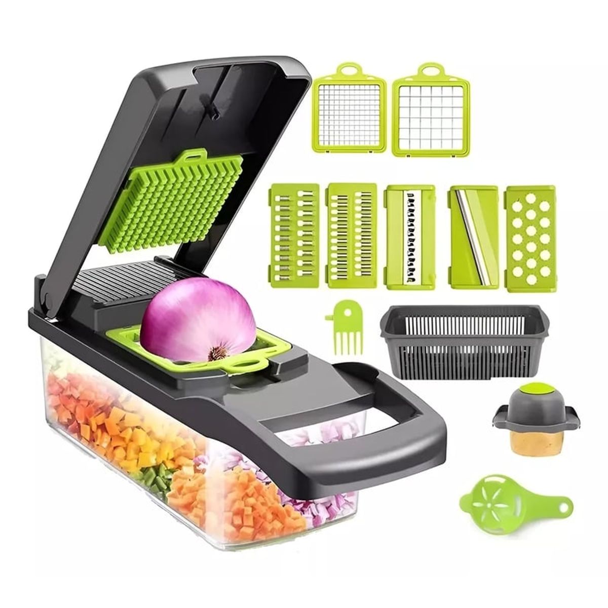 GENERICO - Picadora Ralladores Cortador De Verduras Fruta