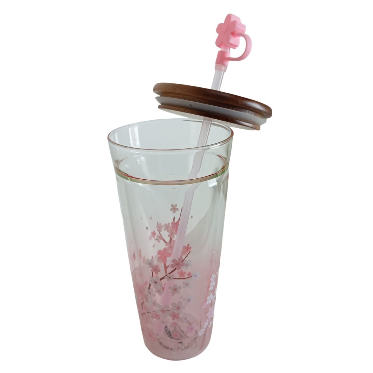 TODOK - Vasos de Cristal con Tapa Ajustada Osito en la Bombilla T-00039-2