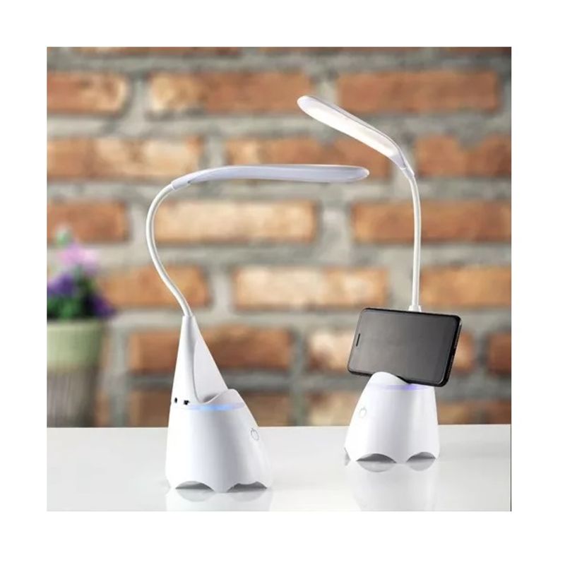 GENERICO - Lampara Led Touch 3 Tonos Bluetooth Soporte Teléfono
