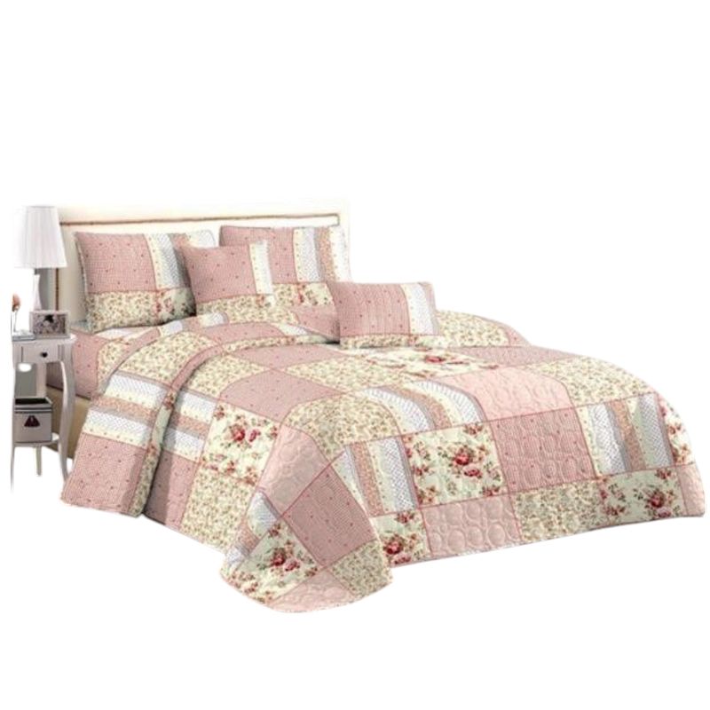 GENERICO - Cobertor Quilt De Verano + Juego De Sabanas 2 Plazas