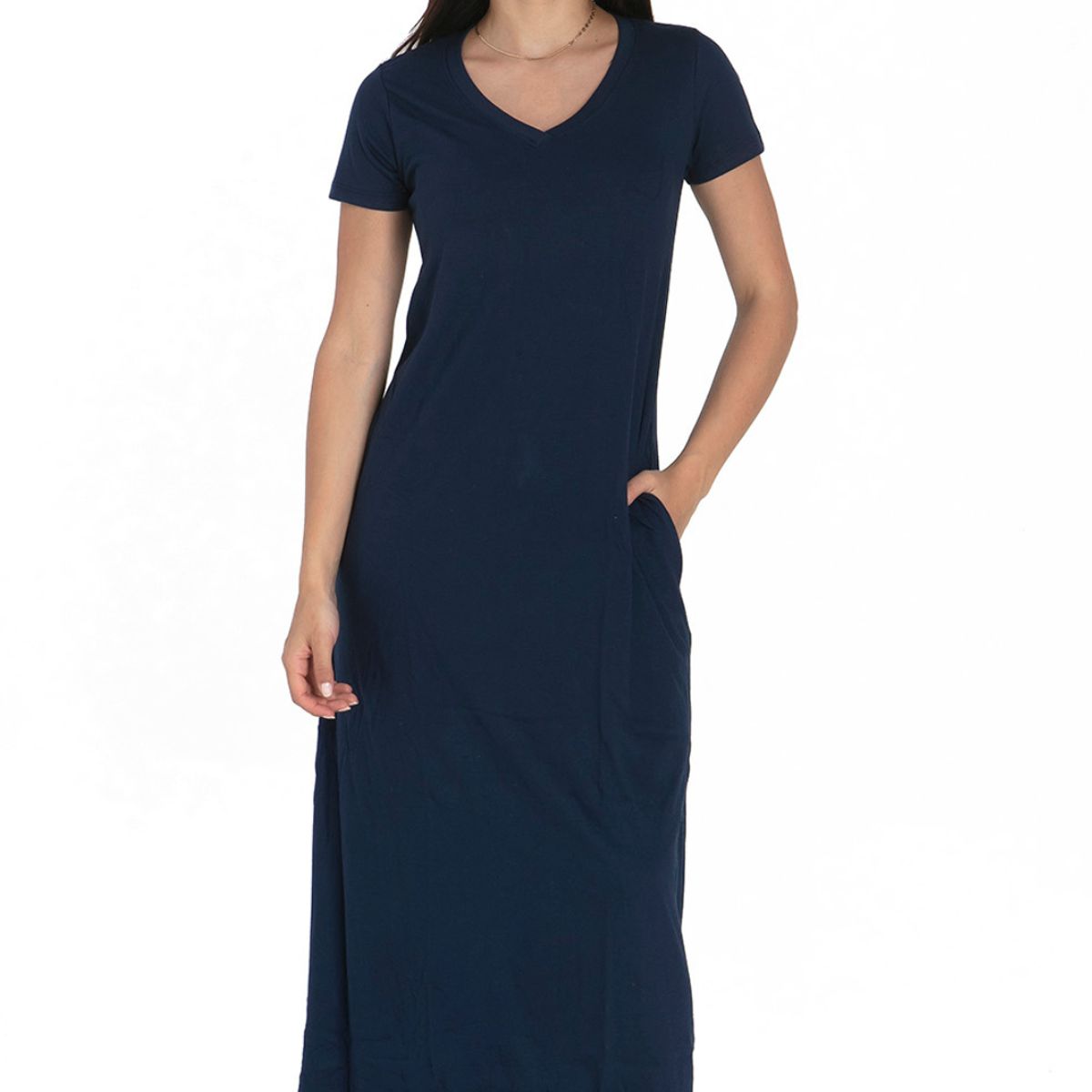 GENERICO - Vestido largo mujer Chelsea Market Azul marino Lola