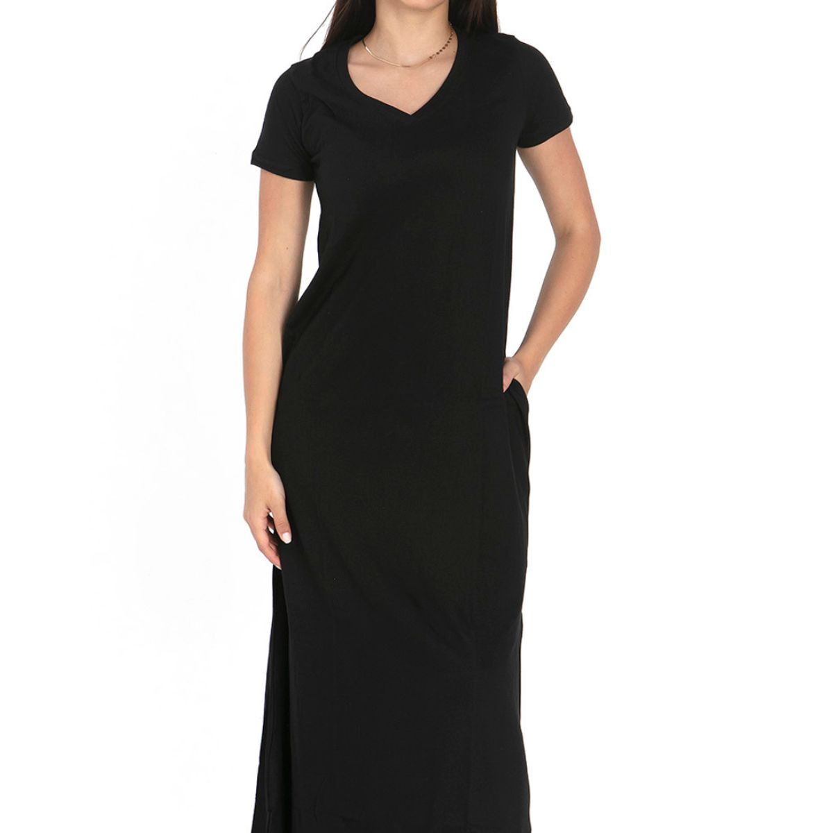 GENERICO - Vestido largo mujer Chelsea Market Negro Lola