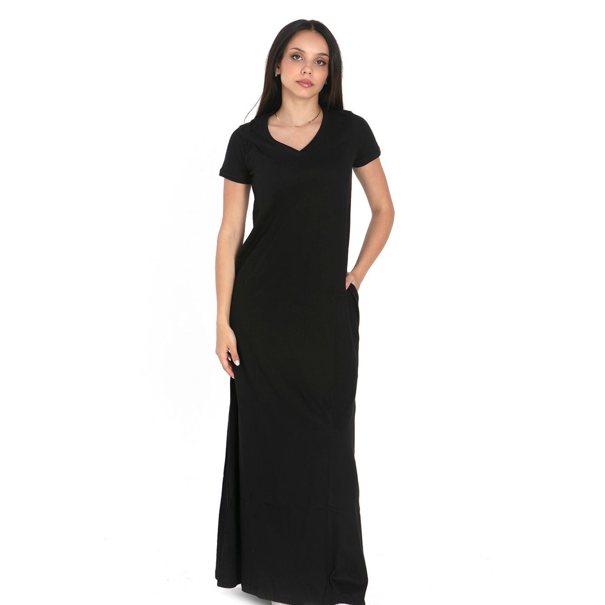 GENERICO - Vestido largo mujer Chelsea Market Negro Lola