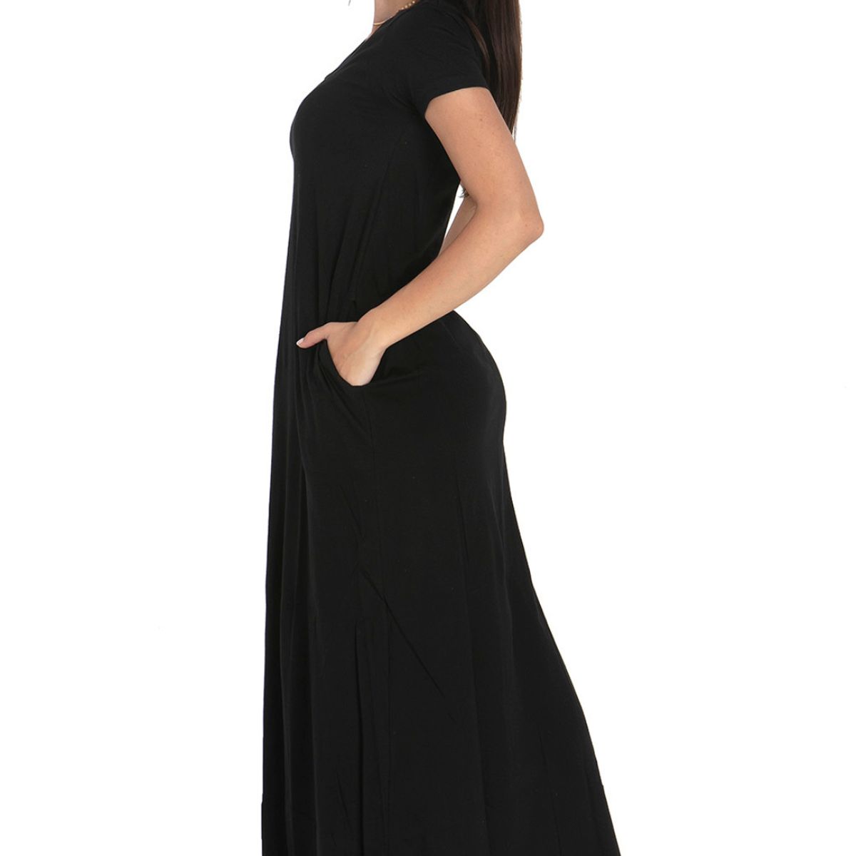 GENERICO - Vestido largo mujer Chelsea Market Negro Lola