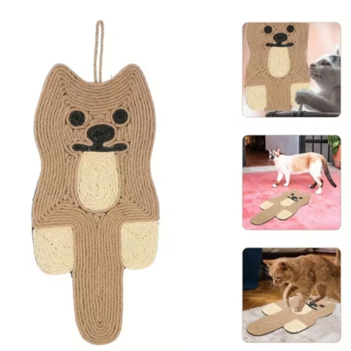 GENERICO - Tablero Rascador De Sisal Para Colgar Modelo Perro