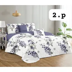 GENERICO - Quilt de Verano 2 plazas Color Blanco con Diseño TF105