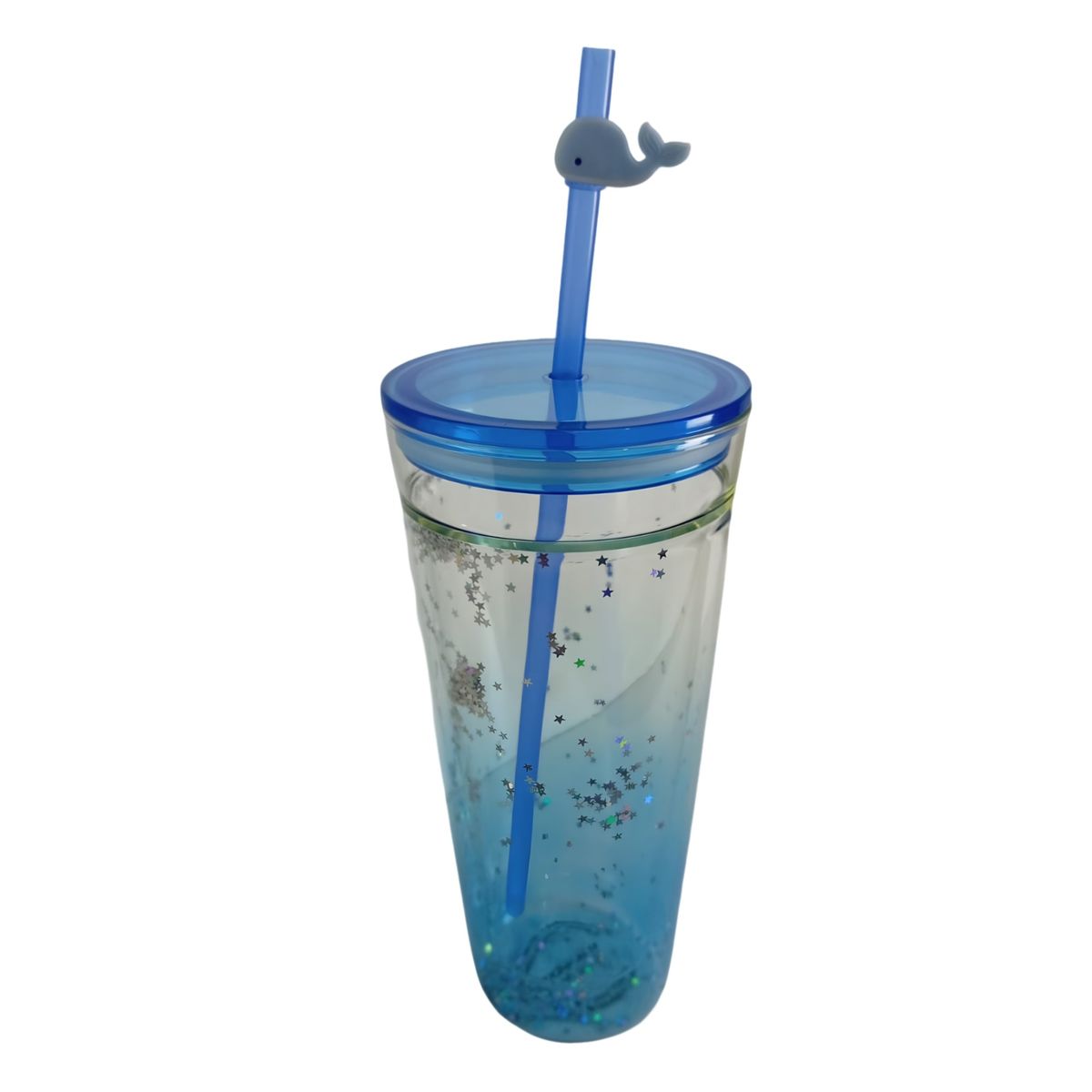 TODOK - Vasos de Cristal con Tapa Ajustada Ballena en la Bombilla T-00039