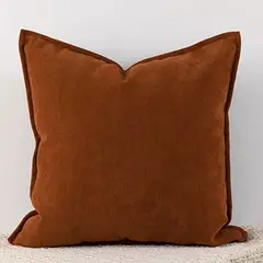 GENERICO - Funda de Cojín Chenille 45 x 45 cm - Café