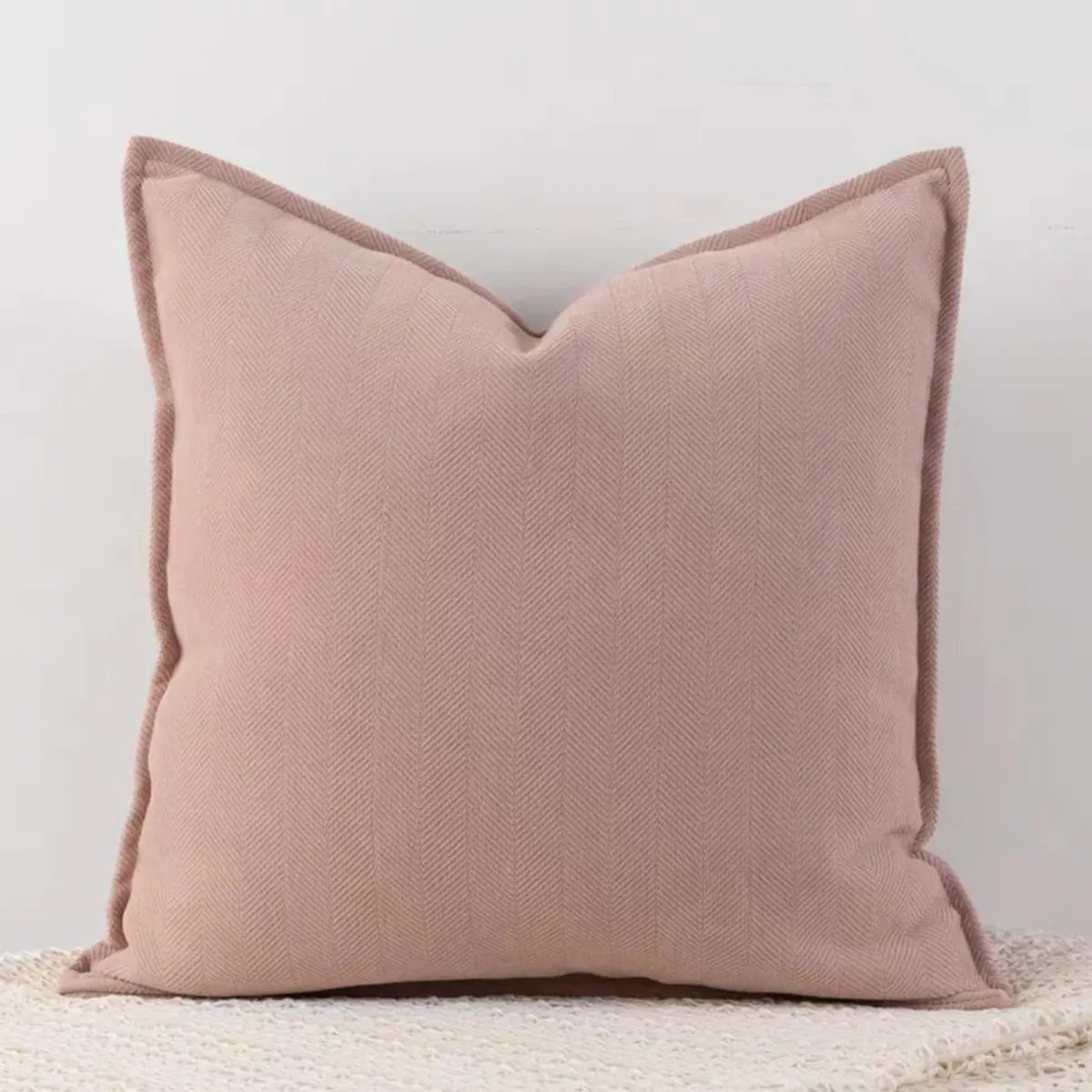 GENERICO - Funda de Cojín Chenille 45 x 45 cm - Rosado