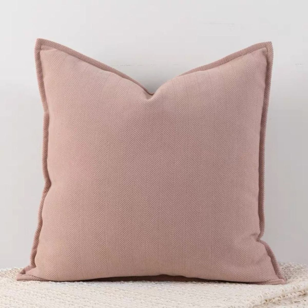 GENERICO - Funda de Cojín Chenille 45 x 45 cm - Rosado