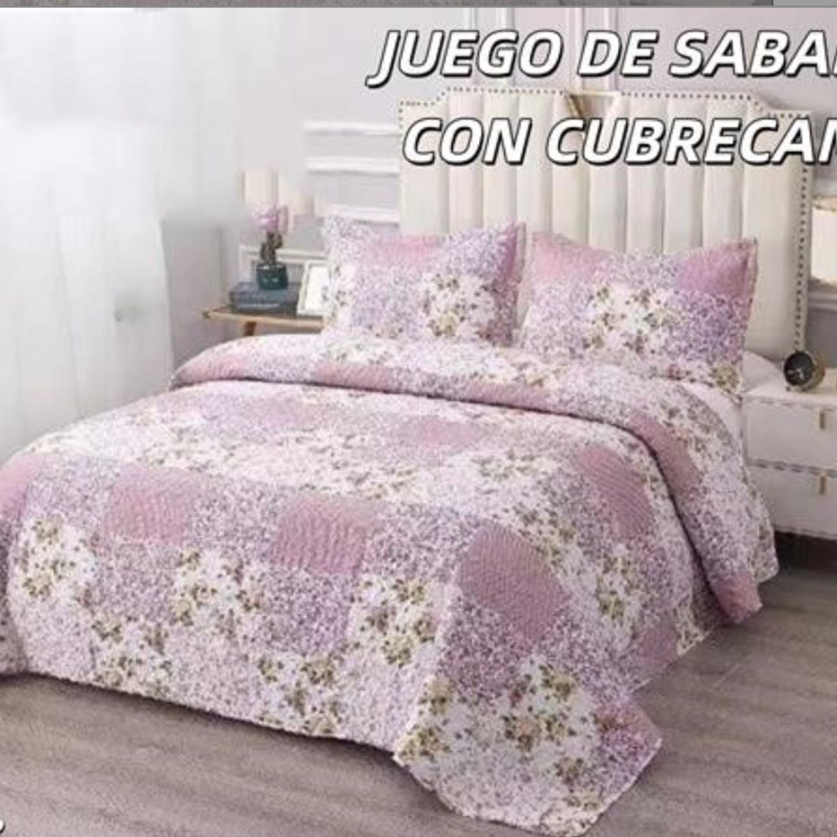GENERICO - Cobertor Quilt De Verano + Juego De Sabanas 2 Plazas