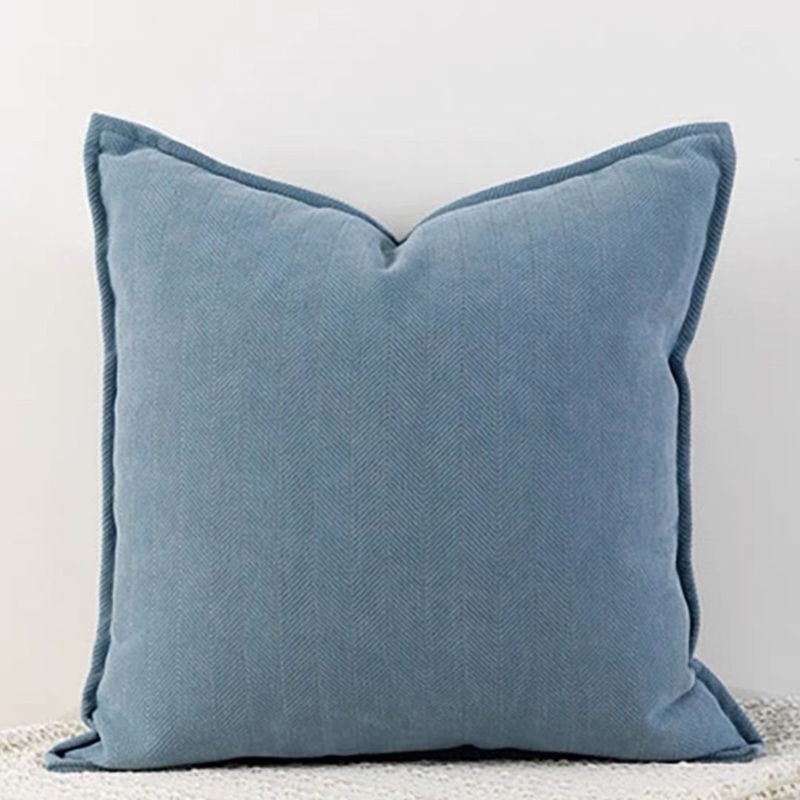 GENERICO - Funda de Cojín Chenille 45 x 45 cm - Azul Acero