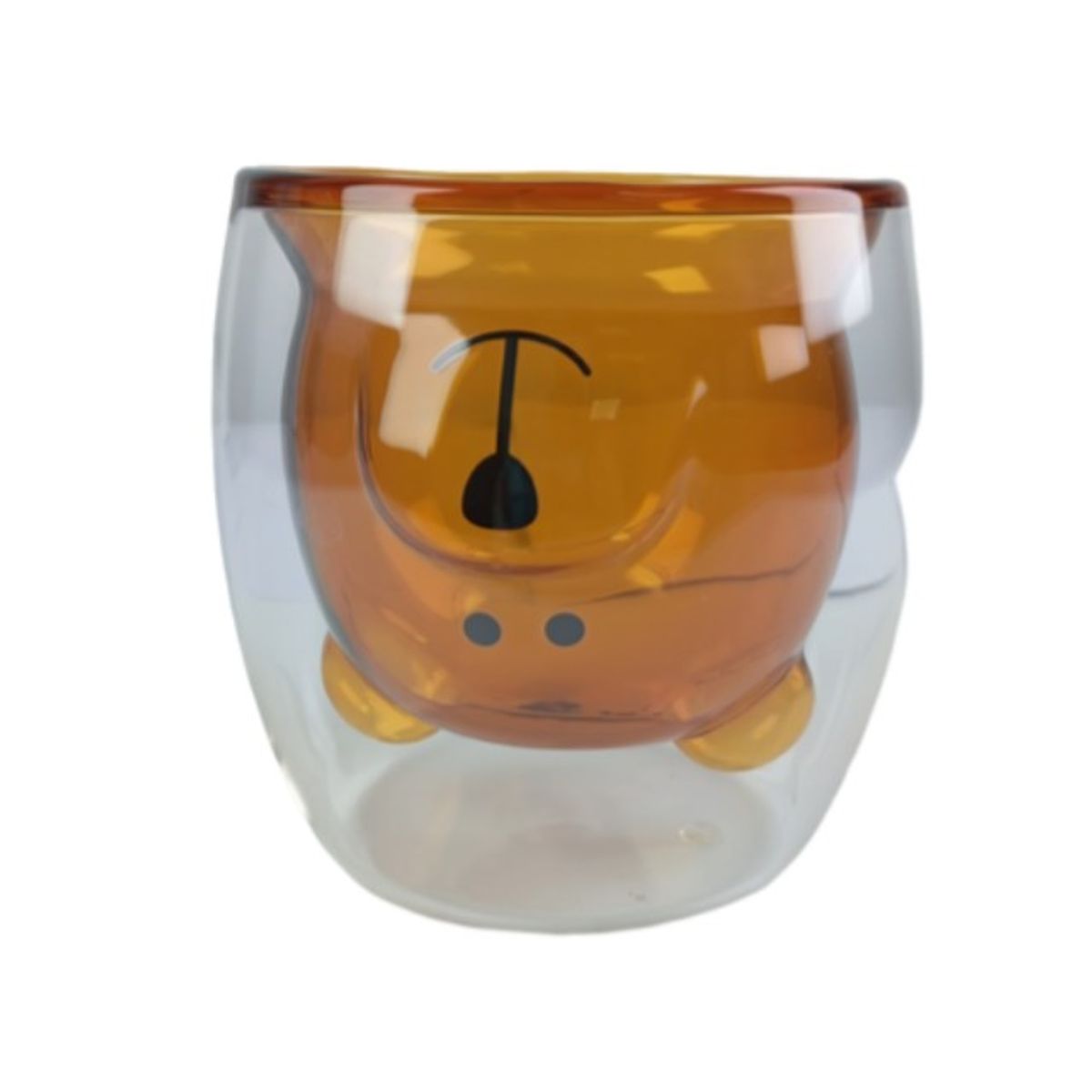 TODOK - Vaso de Oso Marrón De vidrio T-00032