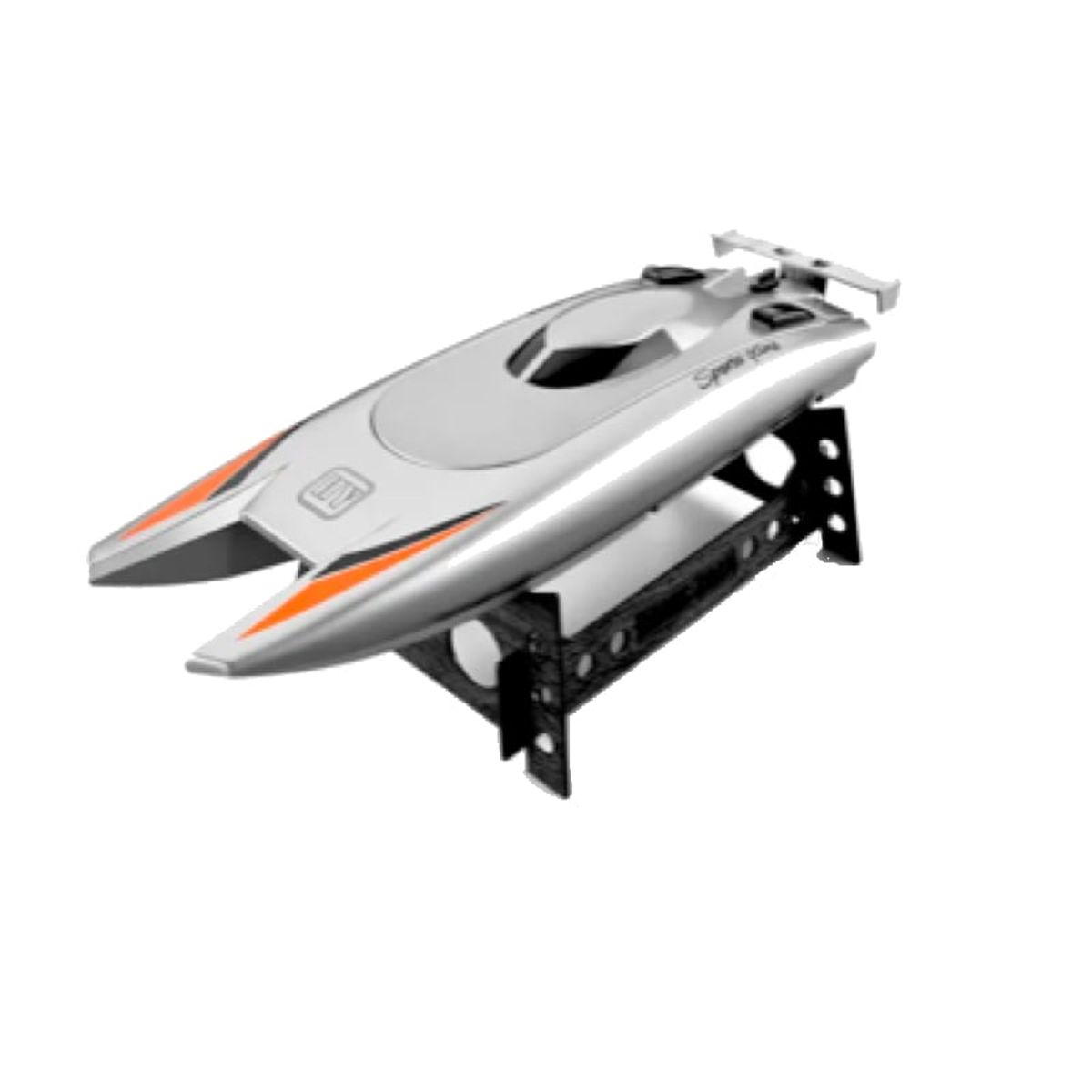 GENERICO - Lancha Grande Full Velocidad Control Remoto Premium Gris