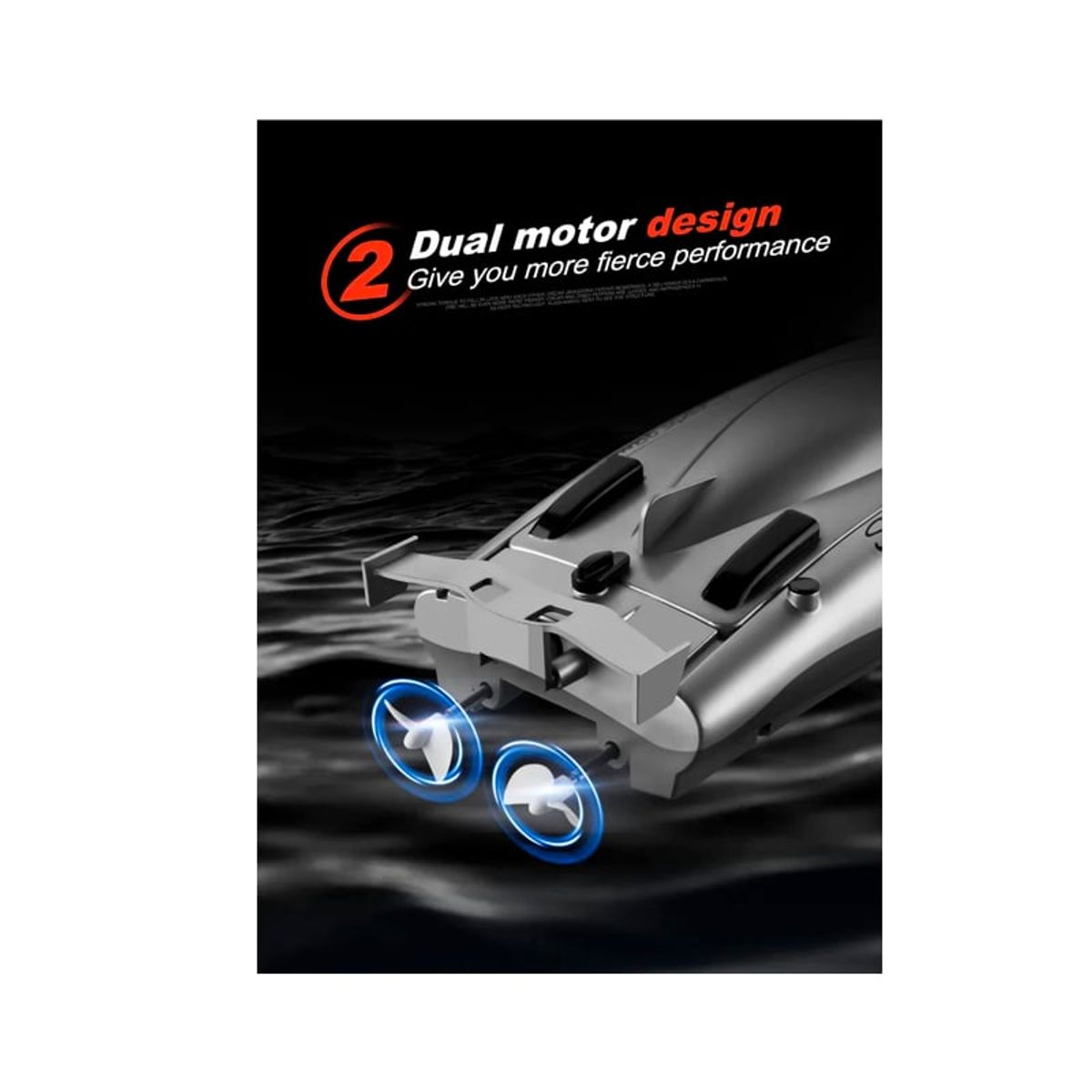 GENERICO - Lancha Grande Full Velocidad Control Remoto Premium Gris