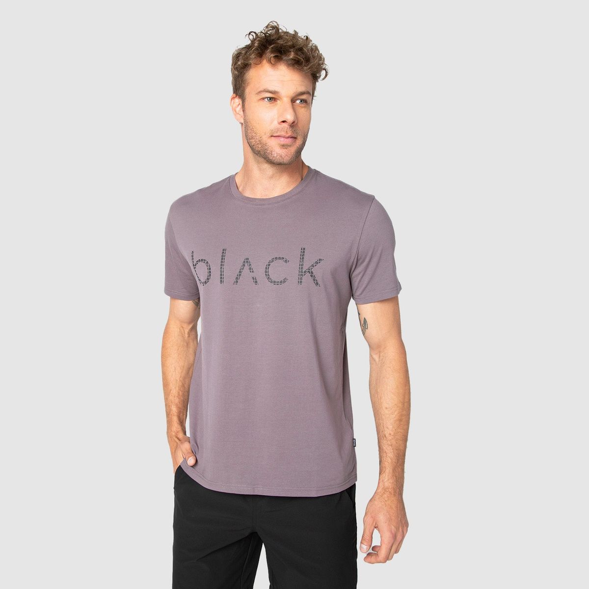 BLACK - Polera Active Logo Fig Black Bubba
