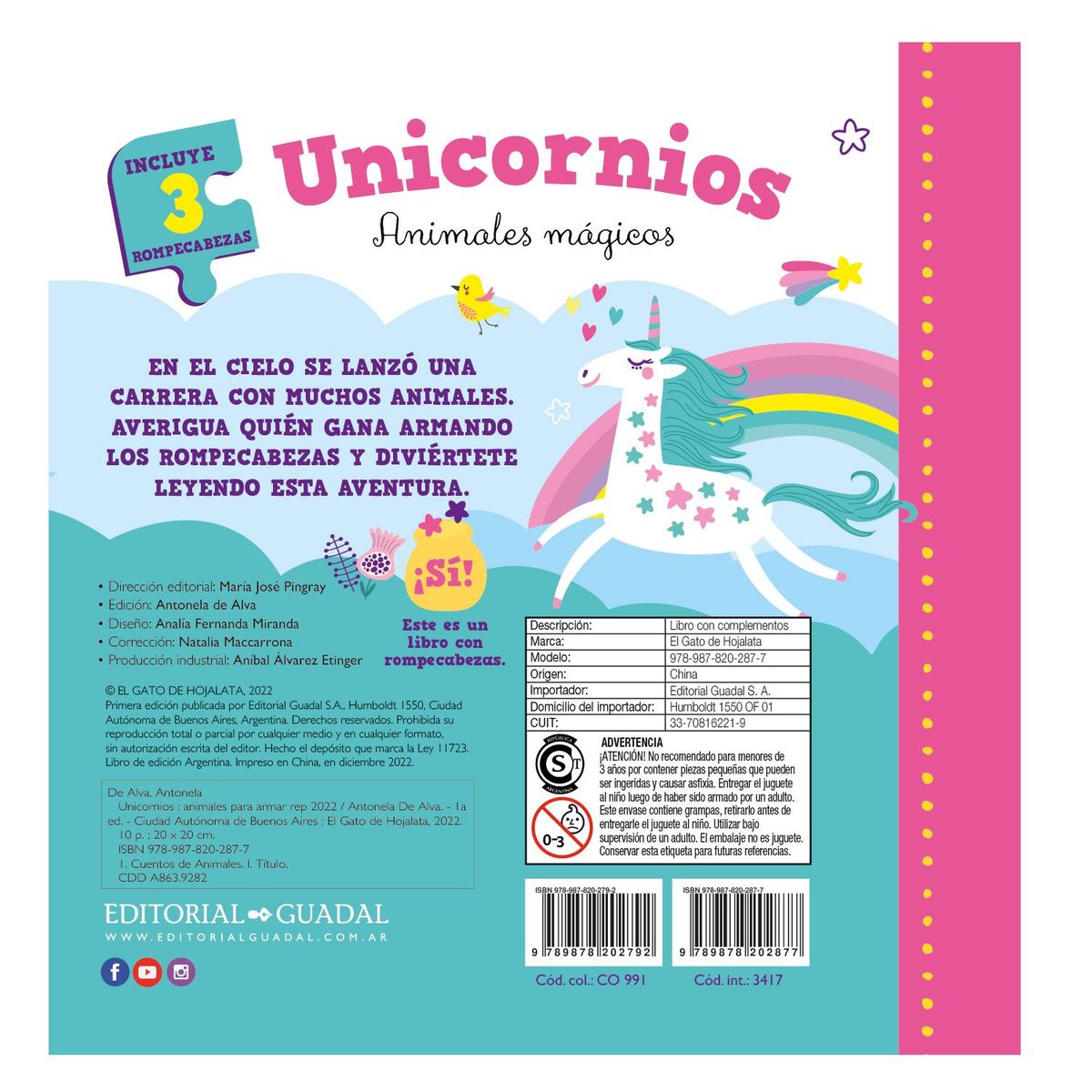 EDITORIAL GUADAL - Libro Unicornios - Animales Mágicos