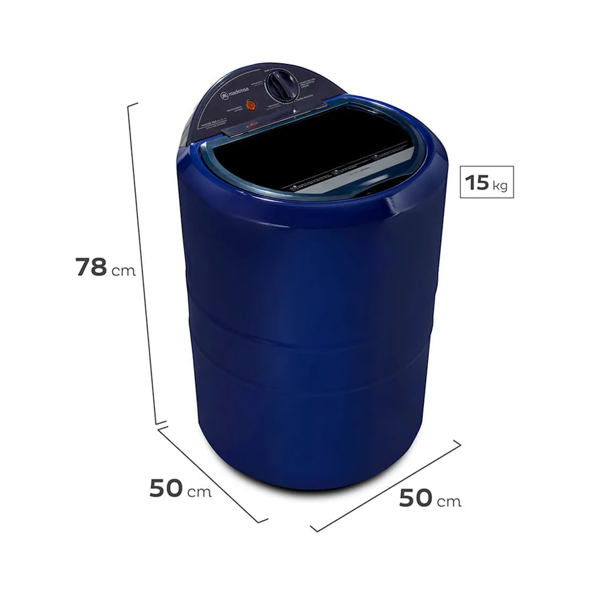 MADEMSA - Lavadora Semi Automática Mademsa Carga Superior Twister 5100 Azul