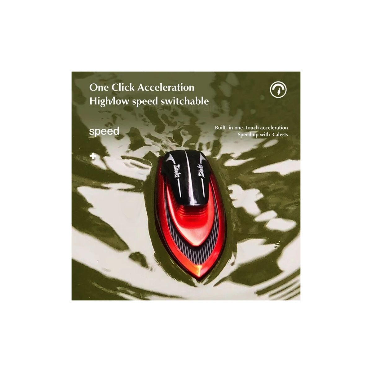 GENERICO - Lancha Velocidad Piscina Control Remoto RC Premiun Naranjo