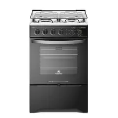 MADEMSA - Cocina a Gas 4 Platos LimpiaFácil y Timer M 775 BT Negra