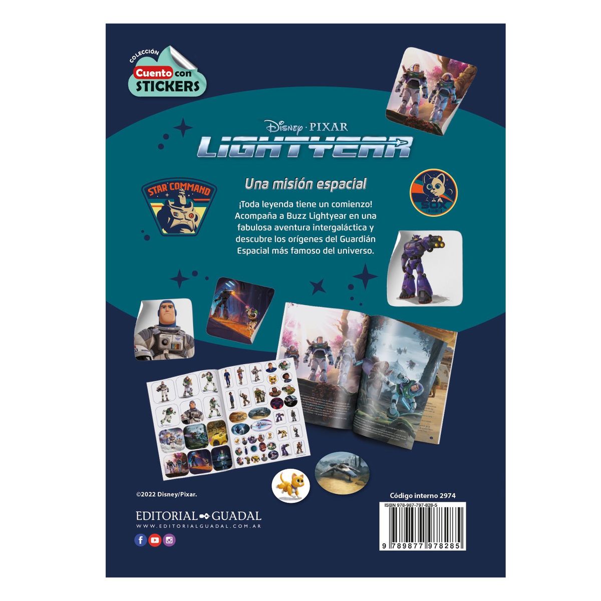 EDITORIAL GUADAL - Libro Cuento Con Stickers-Lightyear. Mision Es