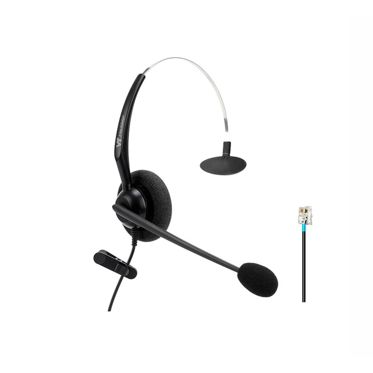 GENERICO - Cintillo Telefónico Monoaural VT2000-NC RJ9 Ultra Liviano