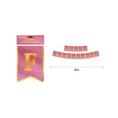 GENERICO - BANDERIN PARA FIESTA 15 PCS 5 M