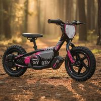 Bicicleta Moto Eléctrica E-Bike BeRide Aro 12 Rosada