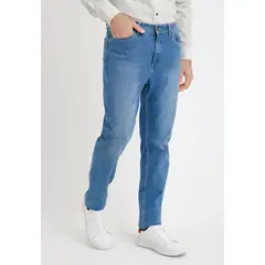 TRIAL - Jeans hombre Casual Slim Fit Namor Algodón Celeste