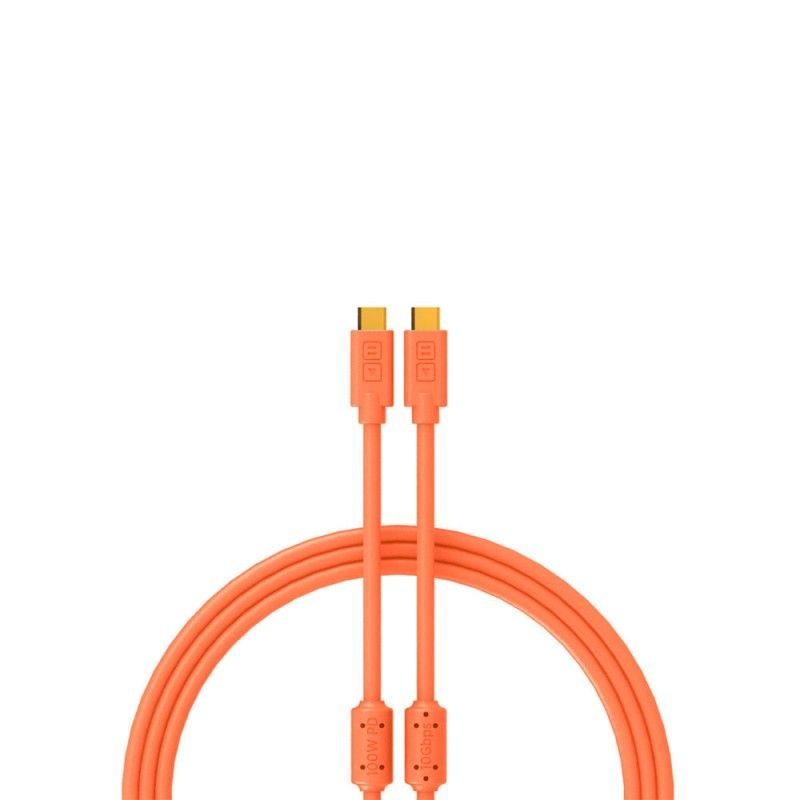 GENERICO - Cable USB C a USB C 32 de 1 Metro Naranjo