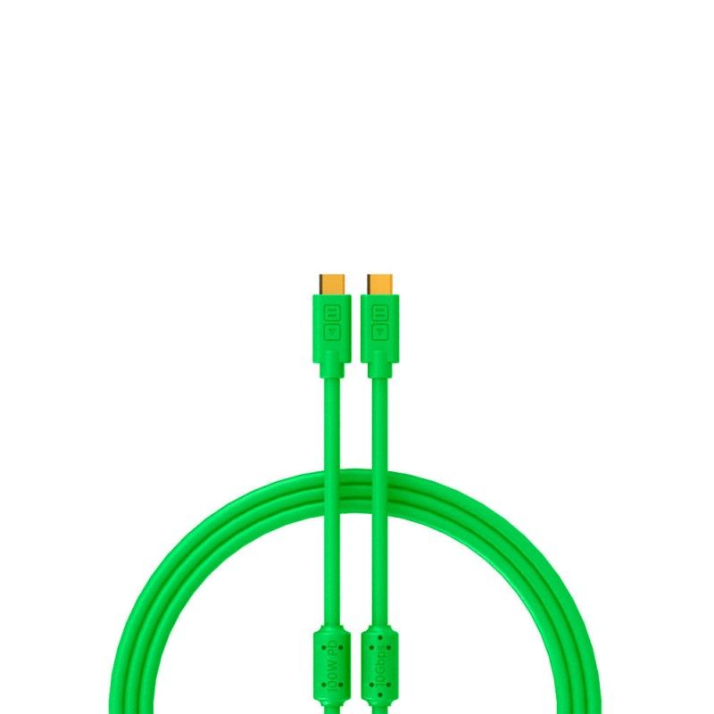 GENERICO - Cable USB C a USB C 32 de 1 Metro Verde Chroma