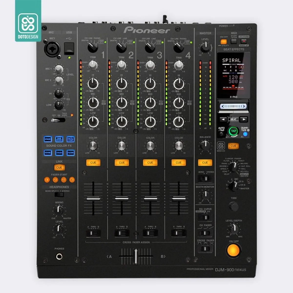 GENERICO - Skin DJM-900NXS Day & Night Negro Doto Desing