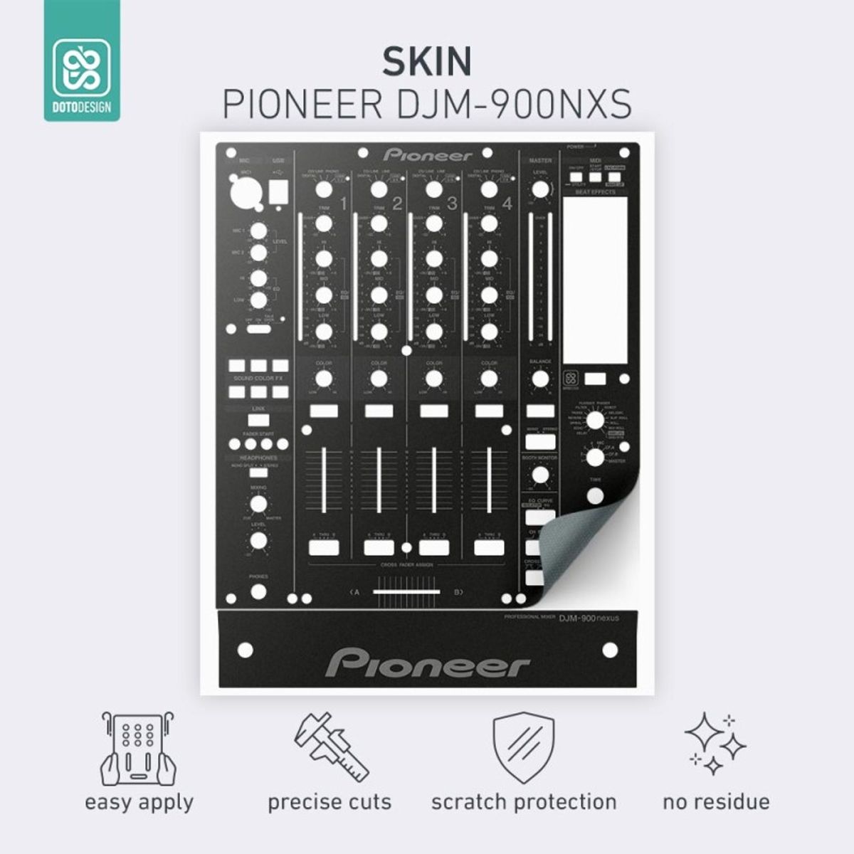 GENERICO - Skin DJM-900NXS Day & Night Negro Doto Desing