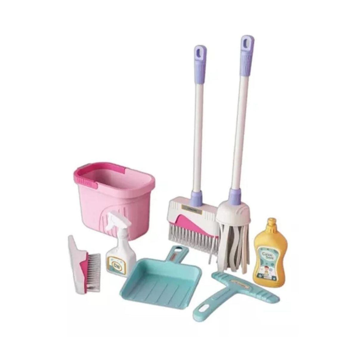 GENERICO - Juguete De Limpieza Para Niños Set De Aseo 10 Piezas