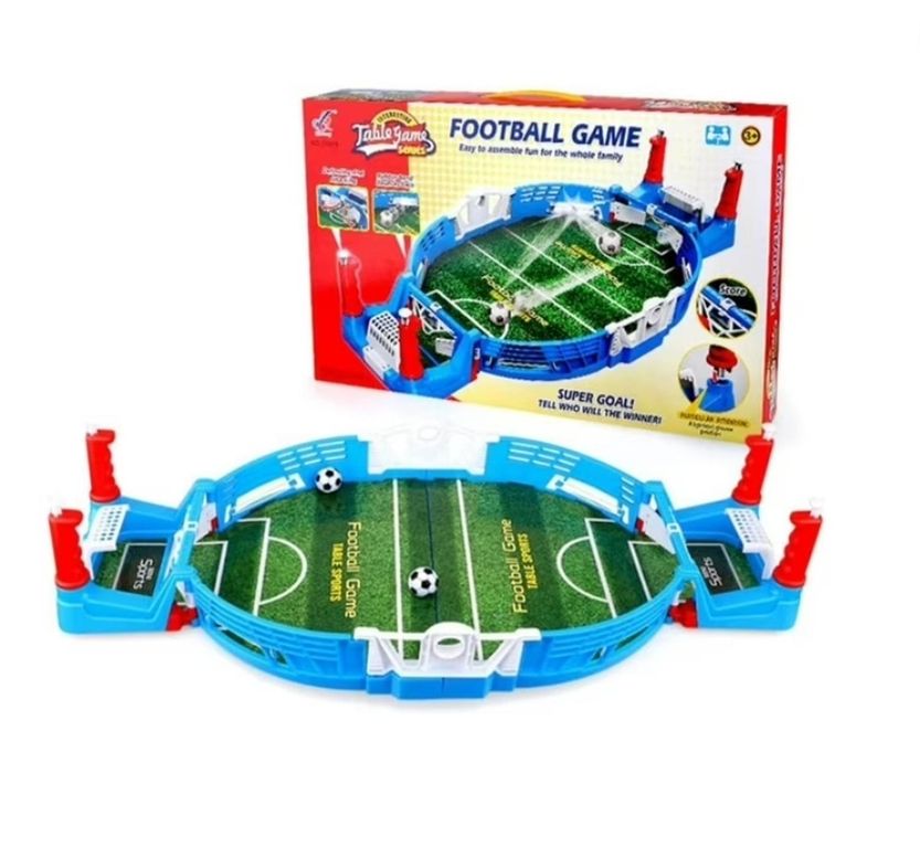 Futbol De Mesa Portátil Mini Cancha De Juego Azul