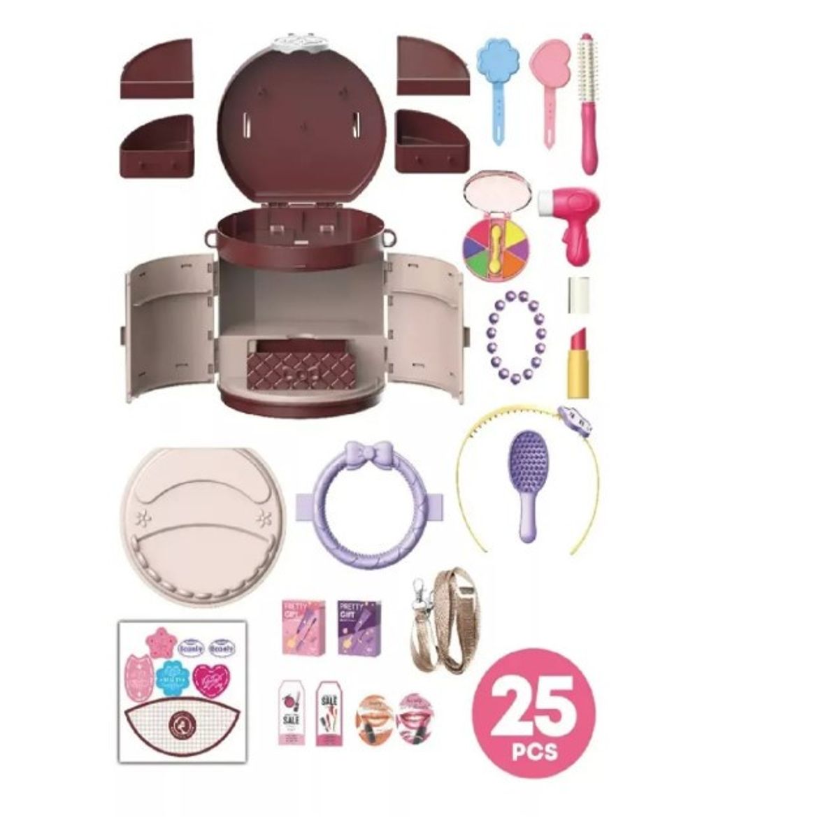 GENERICO - Mini Maleta Bag Tocador De Belleza 25 Piezas Juguete Maquillaje Niñas