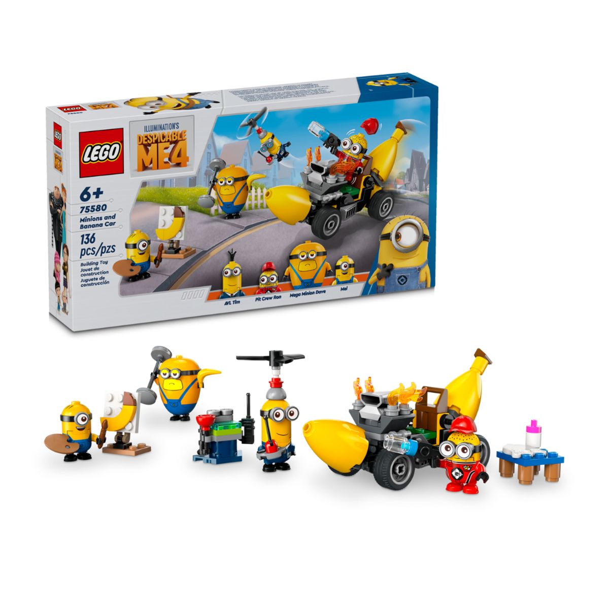 LEGO - LEGO Minions y Coche Banana - 75580