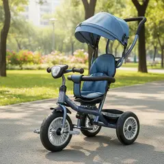 BEBESIT - Triciclo Paseo Infantil 360 1326 LX Azul