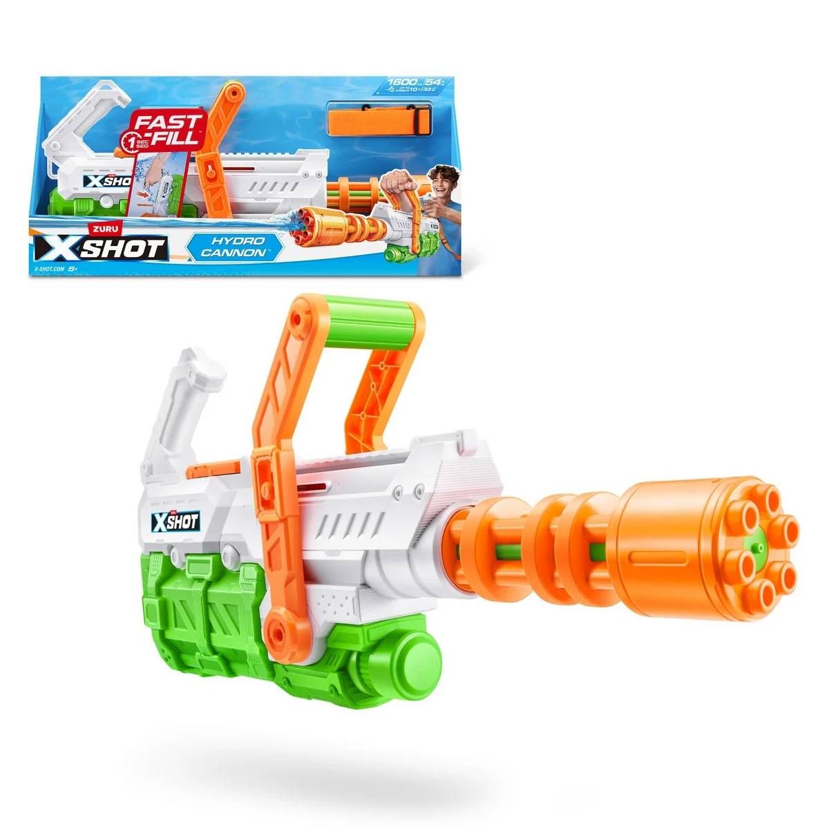 X-SHOT - Lanzador de agua X SHOT Hydro Cannon 1600 ml llenado rápido