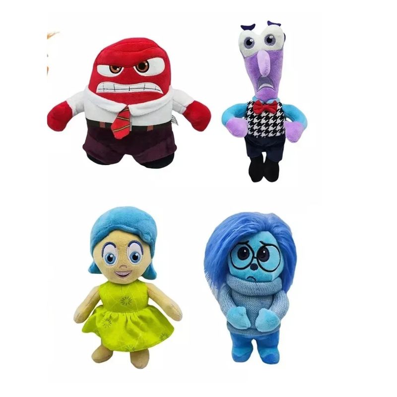 SM - Set 4 Peluche Intensamente Alegria Furia Tristeza y Miedo