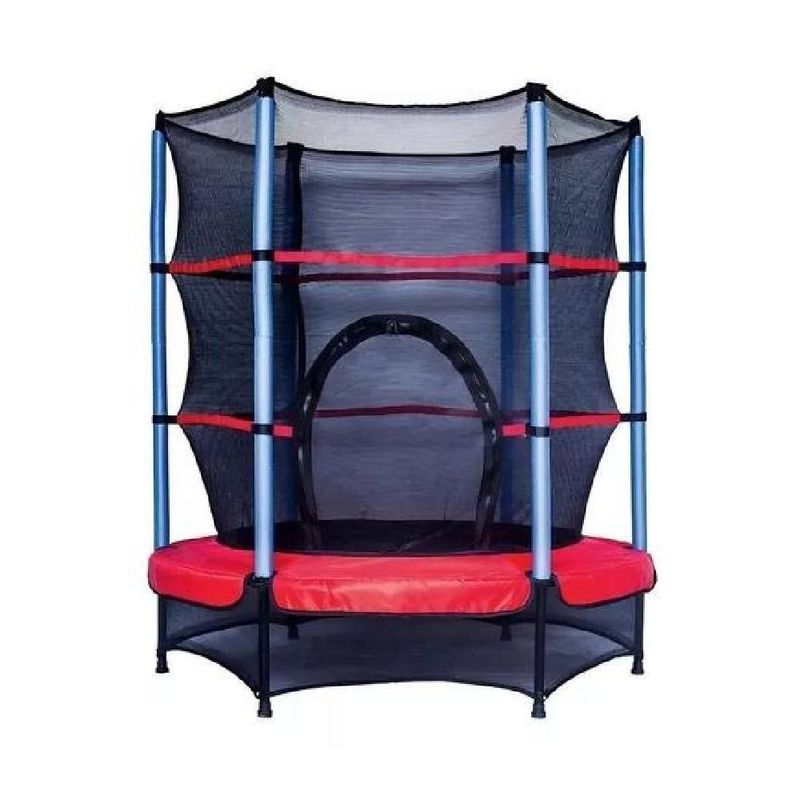 GENERICO - Cama elástica 14 m niños malla protectora cobertor negro